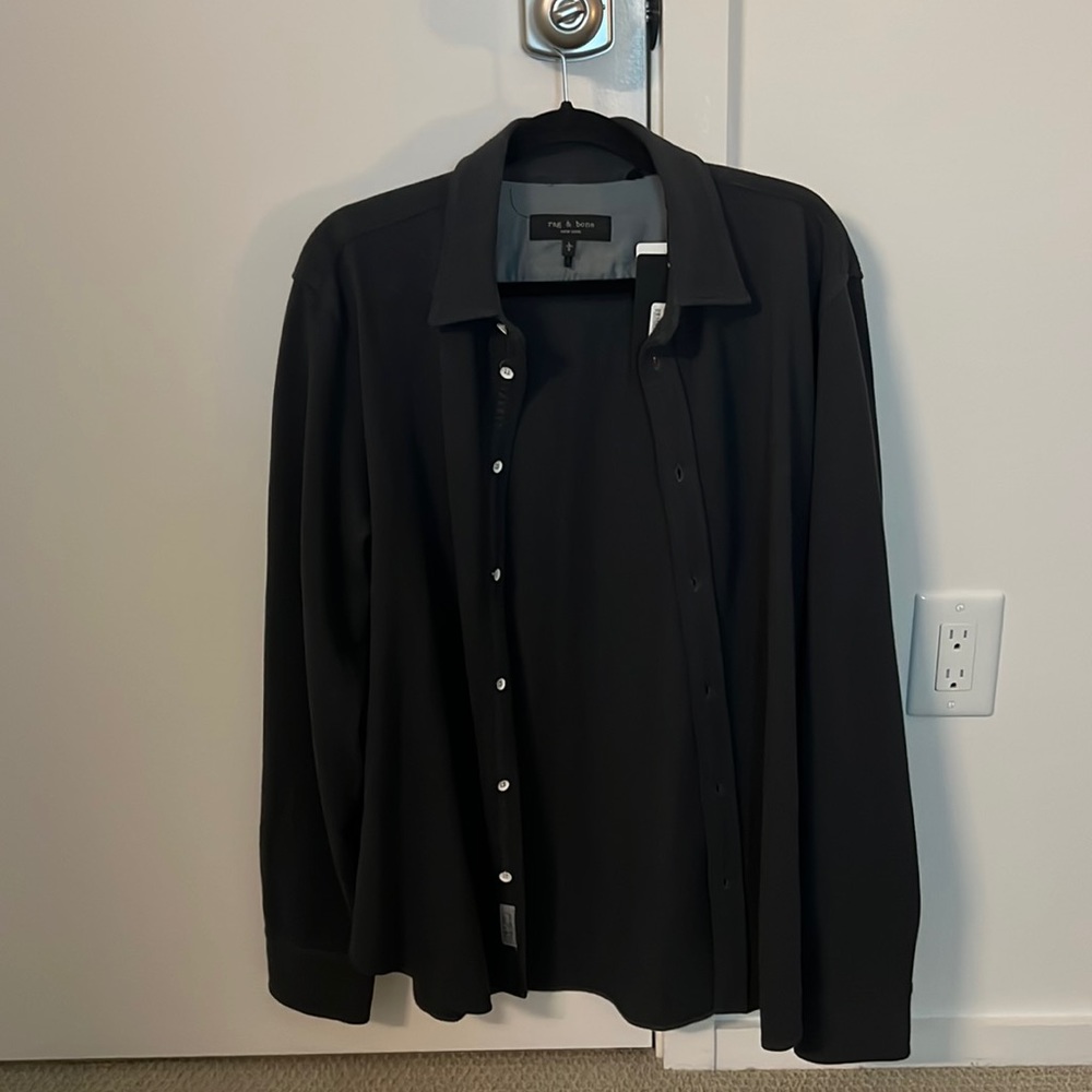 NEW with tags Dark grey rag and bone button down shirt